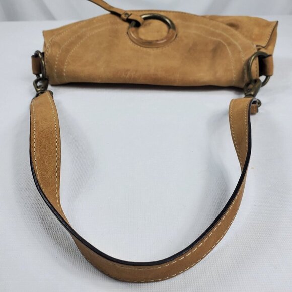 Hype Women's Brown Shoulder Bag Leather Detachable Strap Inner Pockets - Picture 9 of 16